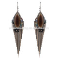 high quality boho vintage dangle heavy bridal ethnic hanging stone earrings